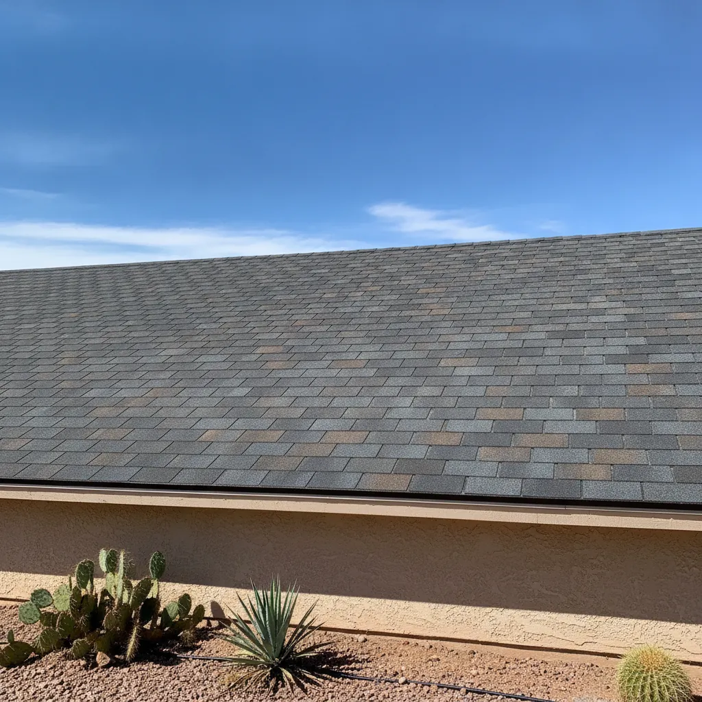 Newly installed shingle roof on an El Paso home in El Paso, TX